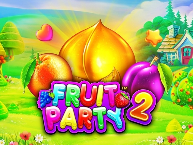 Rəngarəng və meyvə dolu Fruit Party 2 oyununun canlı və iştahaaçan təsviri.